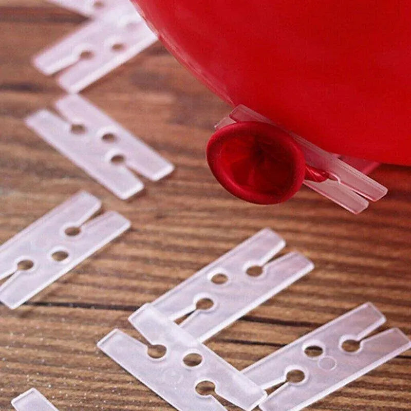Balloon Clips H V Clip Tie Filled Helium Air Balloons Wedding Party Decoration - 50X Round shaped
