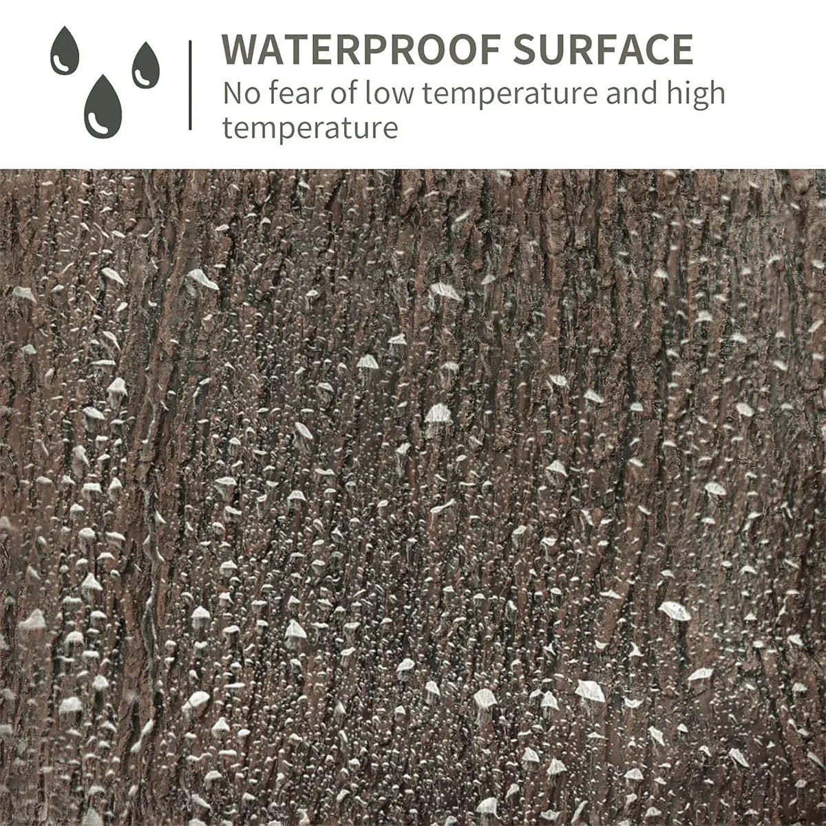 Simulation of Tree Bark Water Pipe Cover Decoration Realistic Texture Home Use - 40x100cm