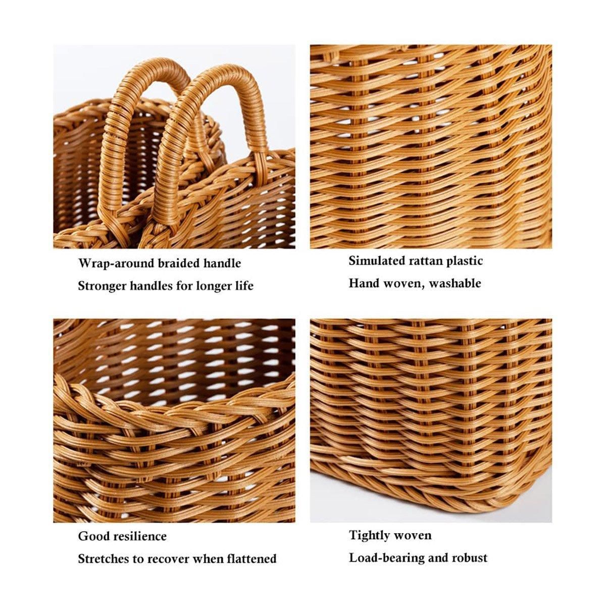 Vintage Wall Hanging Basket Kitchen Storage Basket Small Flower Basket Organizer - 12cm