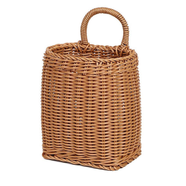 Vintage Wall Hanging Basket Kitchen Storage Basket Small Flower Basket - 15cm
