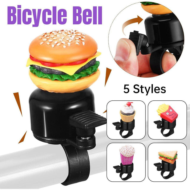 Cute Food Style Bicycle Bell Loud and Fun Handlebar Accessory - French fries