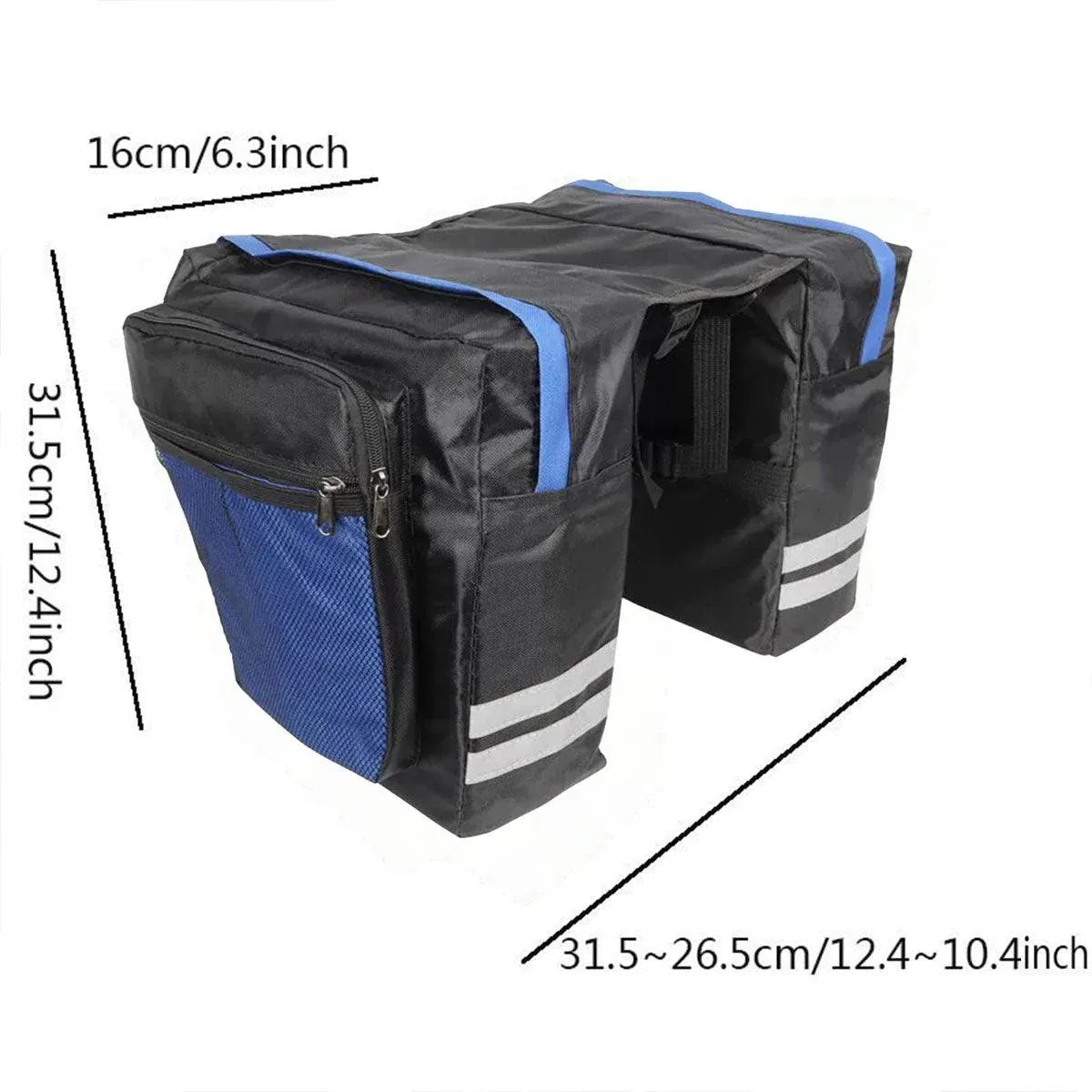 Bicycle Rear Rack Pannier Bags Double Side Water-Resistant Cycling Storage Bag