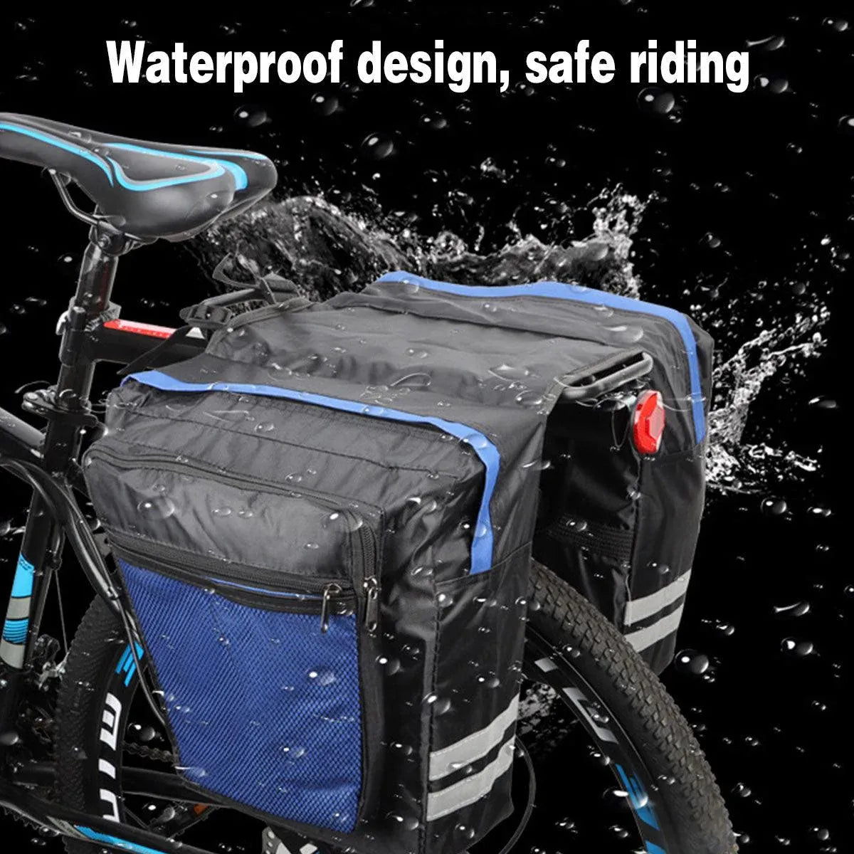 Bicycle Rear Rack Pannier Bags Double Side Water-Resistant Cycling Storage Bag