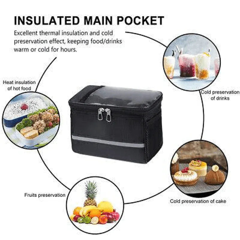 Waterproof Bicycle Handlebar Bag with Touchscreen Phone Pocket and Reflective Strip
