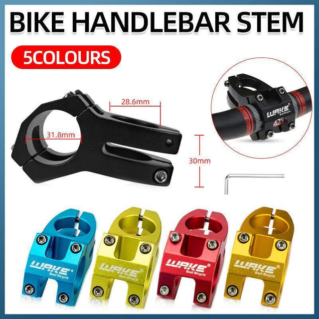 MTB Mountain Bike Handlebar Stem 31.8mm Aluminium Alloy Short Stem Cycling Part - Gold