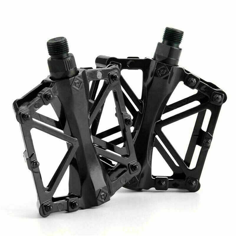 Bike Pedals Alloy Mountain Road MTB Colored Bicycle Nonslip Cycling Pedals 9/16" - Blue