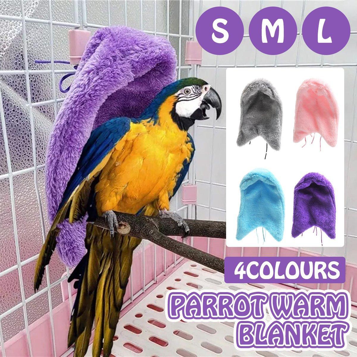 Cozy Bird Blanket Shawl Parrot Snuggle Cabin Plush Hanging Cotton Nest Bedding - Pink-S Size