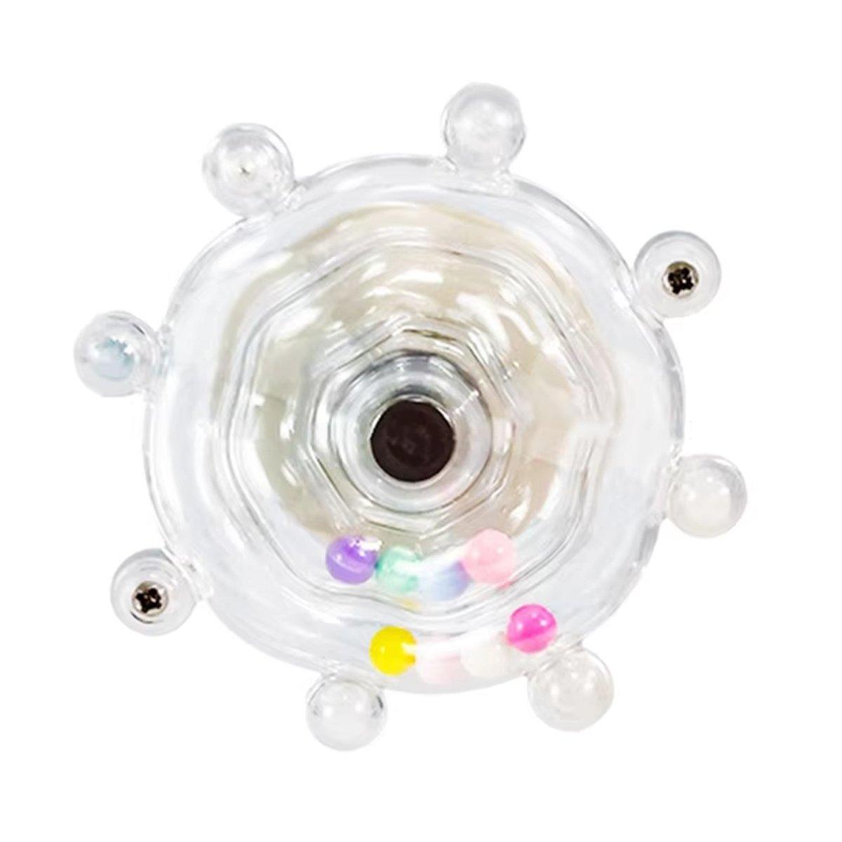 Interactive Parrot Spinning Wheel Stress Relief Toy for Small Birds Durable - Purple