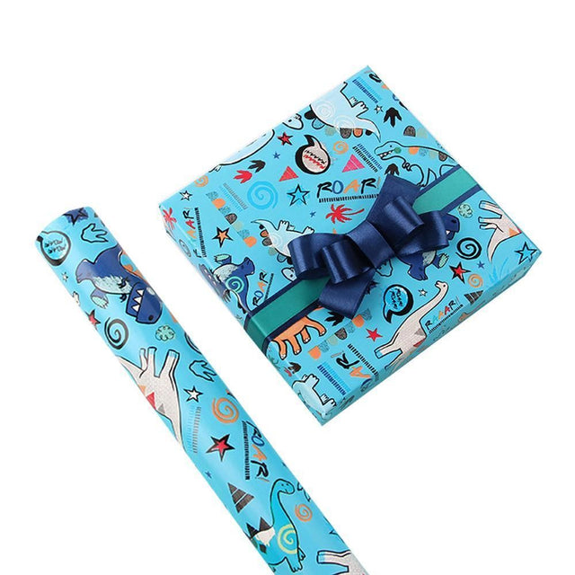 20pcs Cute Animal Wrapping Paper Toys Bookskin Crafts Blue 20PCS Dinosaurs-20PCS