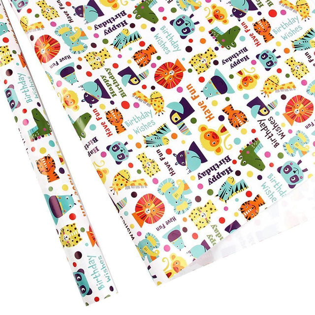 20pcs Cute Animal Cartoon Wrapping Paper Toys Bookskin Crafts Lions 20PCS tigers