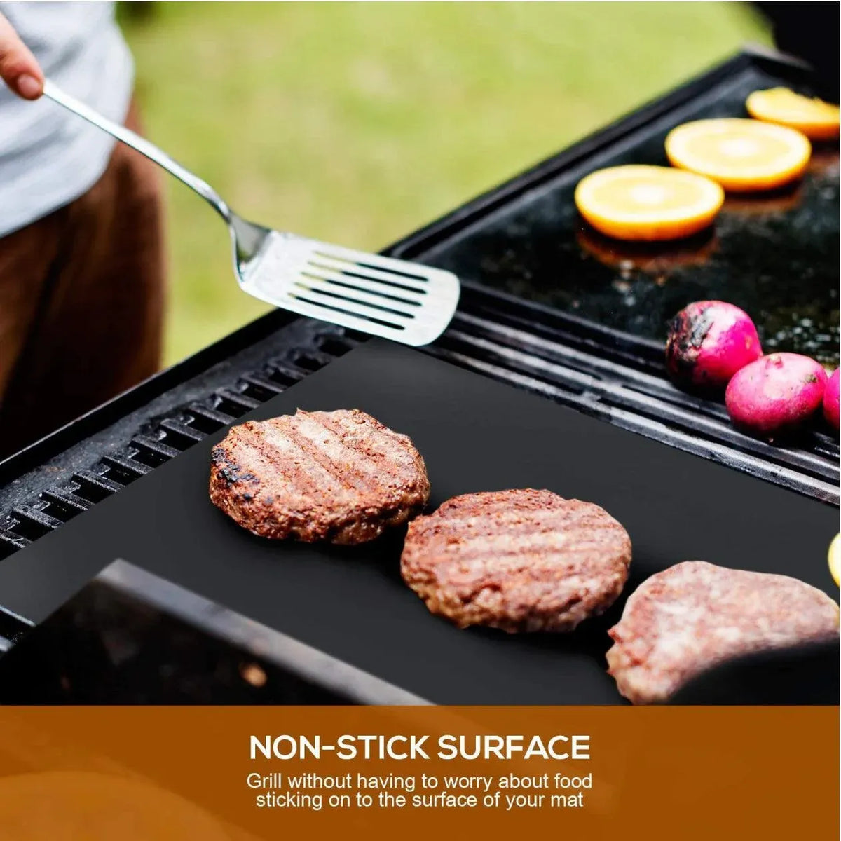 Reusable Bbq Grill Mat Bake Sheet Resistant Teflon Meat Barbecue Non-Stick Party