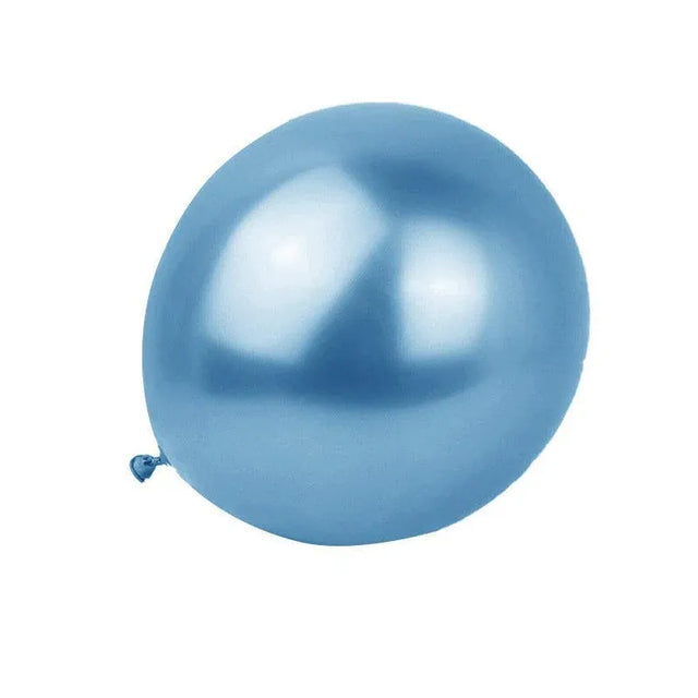 Metallic Latex Balloons 12 Inch Chrome Party Balloons for Birthday Wedding Decoration - Blue 50PCS