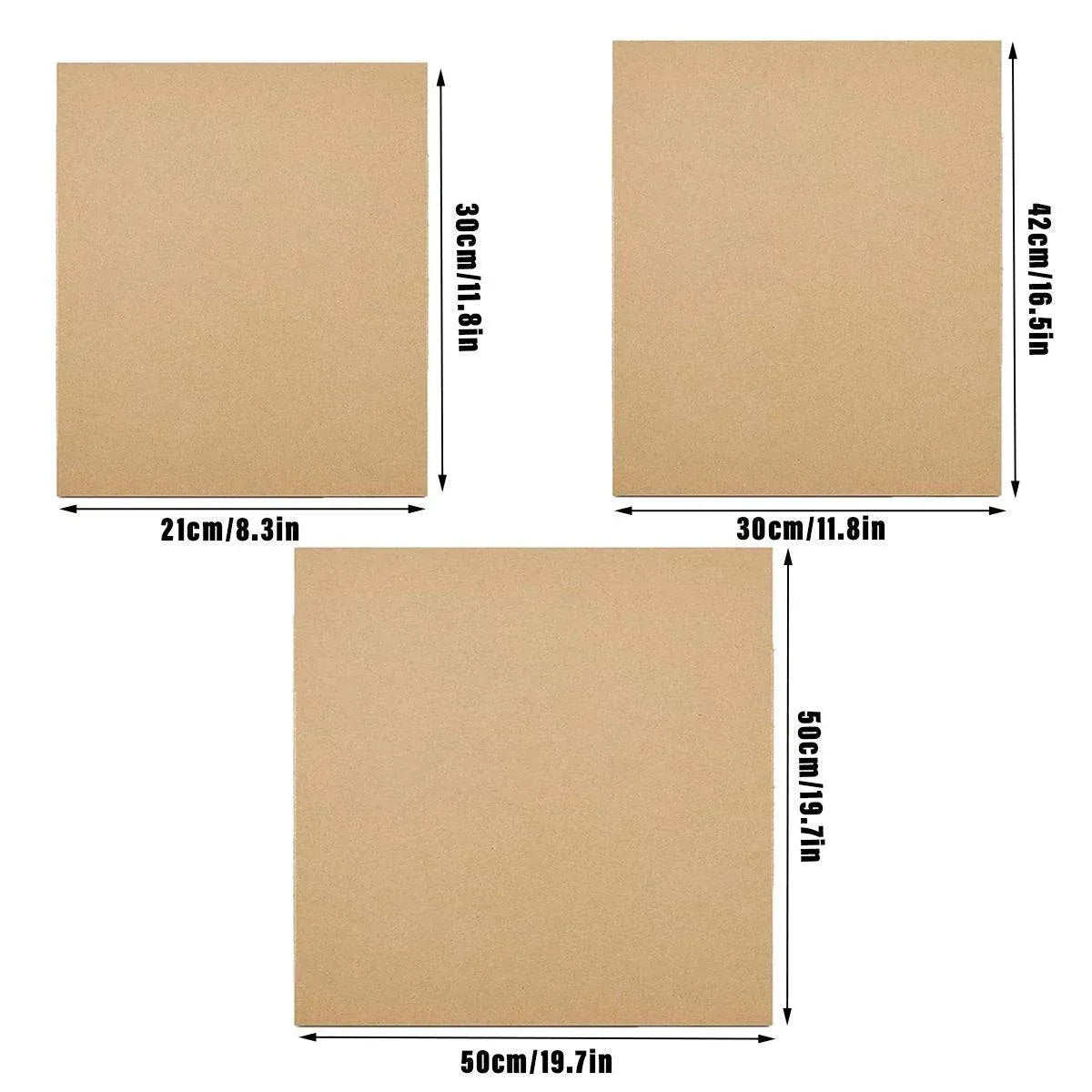 50pcs Corrugated Cardboard Sheets Express Carton Spacer Gasket Packing Material - 50x50cm