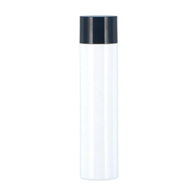 50/100/150ml Plastic Toner Lotion Bottles Refillable Travel Cosmetic Containers - Black Lid + White Bottle - 50ml