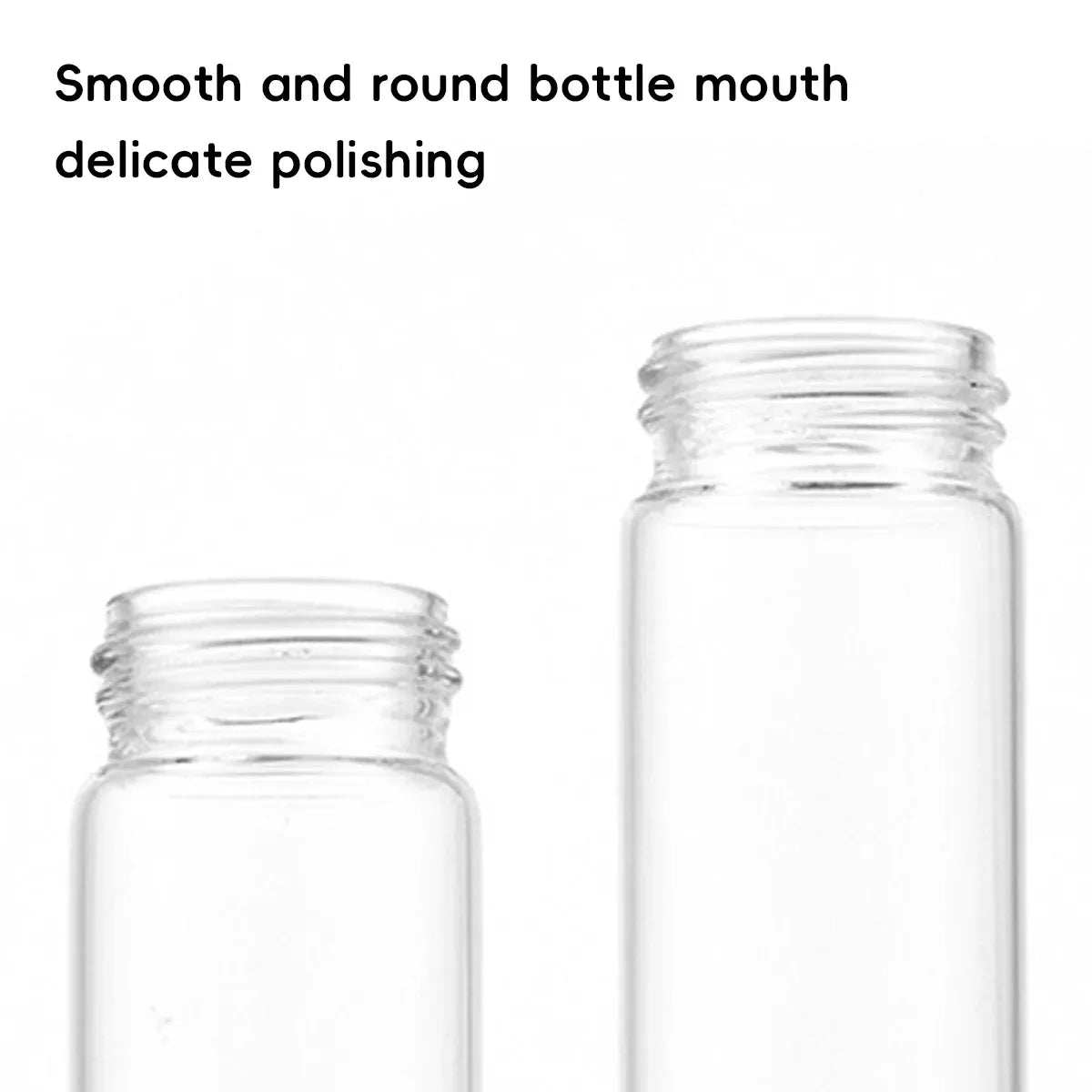 40Pcs Transparent Glass Bottle Airtight Seal Leakproof Small Items Storage Jars - 20ML