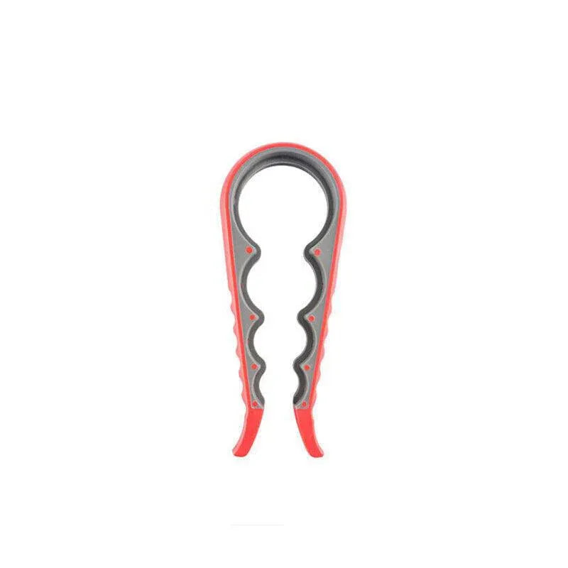 Silicone Jar Can Opener Multi-Purpose Lids Cap Arthritis Bottle Opener Easy Grip - Red