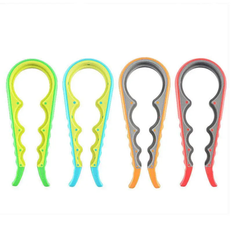 Silicone Jar Can Opener Multi-Purpose Lids Cap Arthritis Bottle Opener Easy Grip - Red