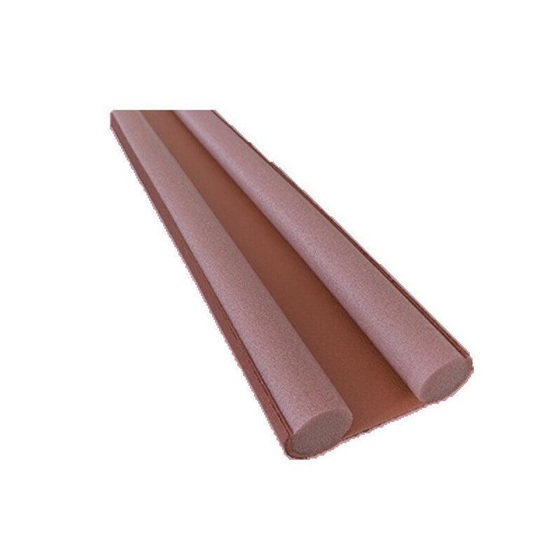 Door Bottom Seal Draft Stopper Guard Threshold Sealing Strip Wind Dust Protector - Brown