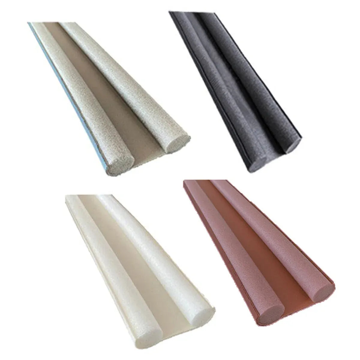 Door Bottom Seal Draft Stopper Guard Threshold Sealing Strip Wind Dust Protector - Brown