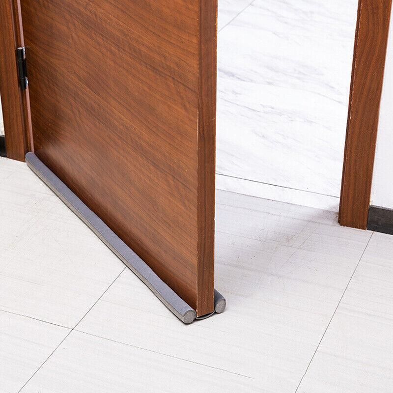 Door Bottom Seal Draft Stopper Guard Threshold Sealing Strip Wind Dust Protector - Brown