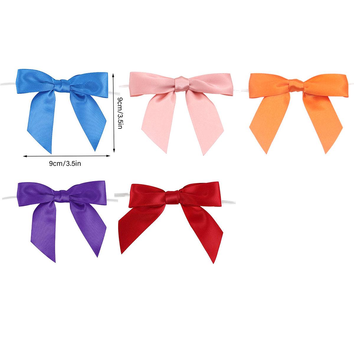 50pcs Bow Gift Packaging Sealing Tie Drawstring Baking Wrap Bag Decorative Ties - Blue