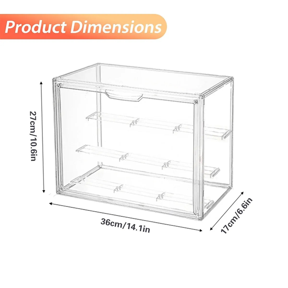 Dustproof Transparent PET Figure Display Box 3 Tier Detachable for Collection