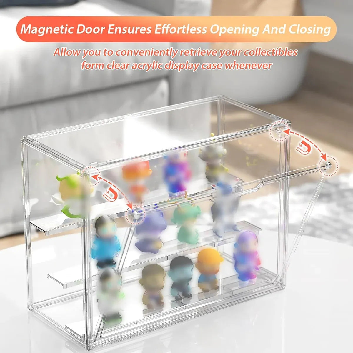 Dustproof Transparent PET Figure Display Box 3 Tier Detachable for Collection