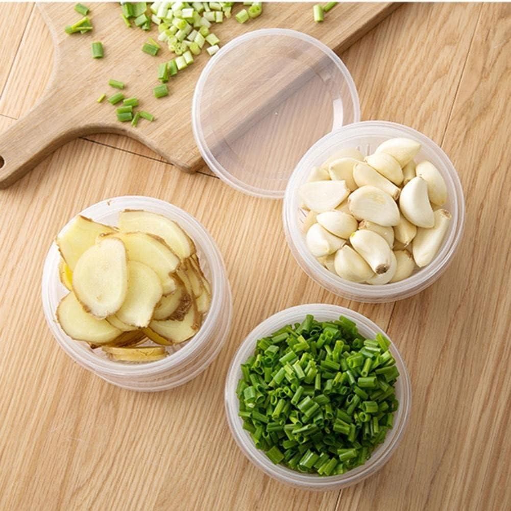 5pcs Plastic Storage Containers with Lids Refrigerator Organizer Box for Kitchen