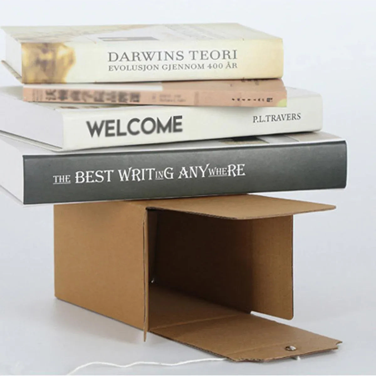 10PCS Kraft Paper Box Corrugated Packaging Box Gift Storage Transport Carton - 8x8x12cm
