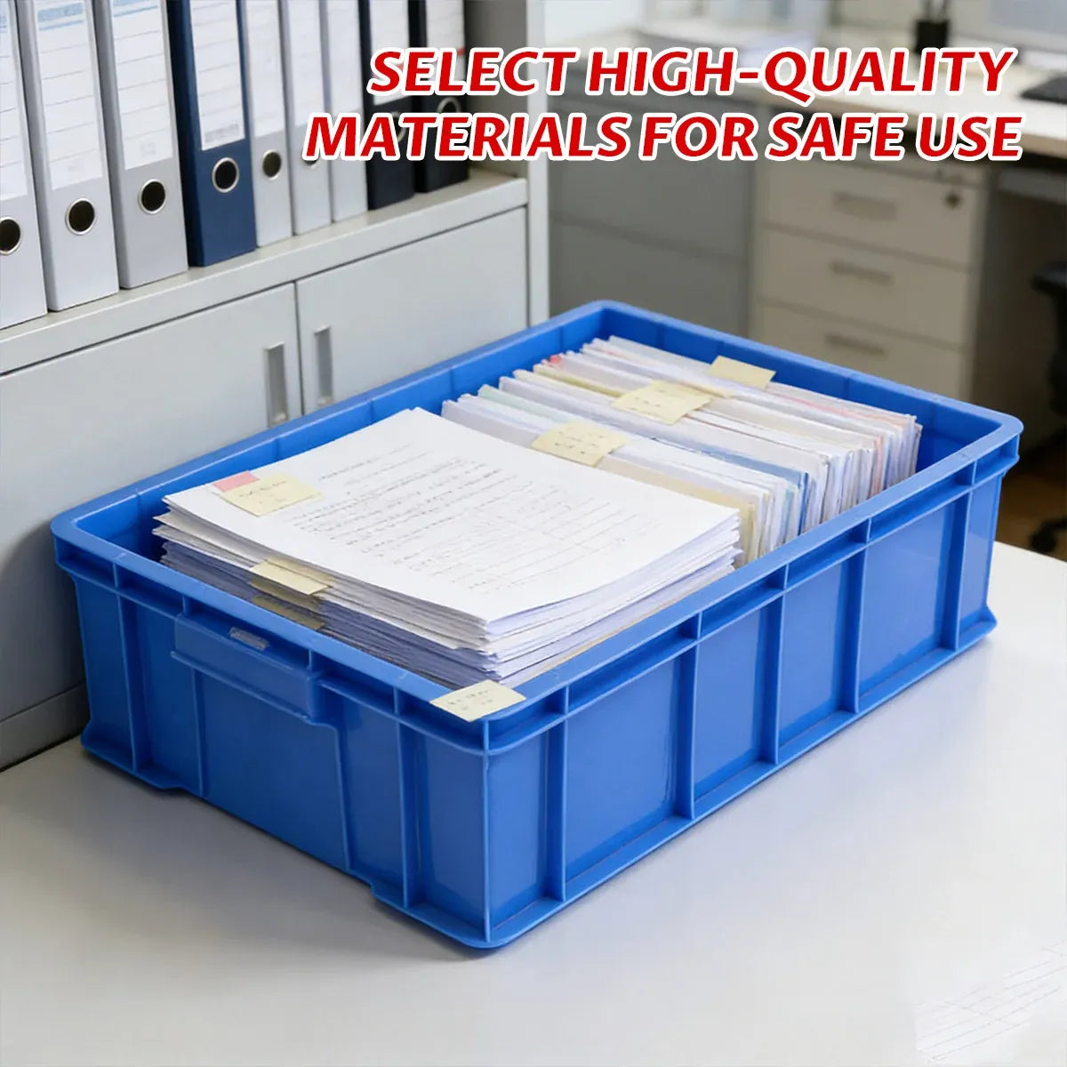 2PCS Rectangular Thickened Plastic Storage Box - Blue