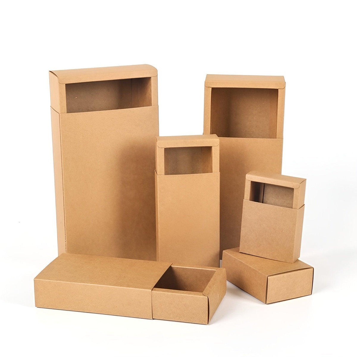Kraft Paper Drawer Box Packaging Gift Storage Organiser Small Boxes 25x8x4cm