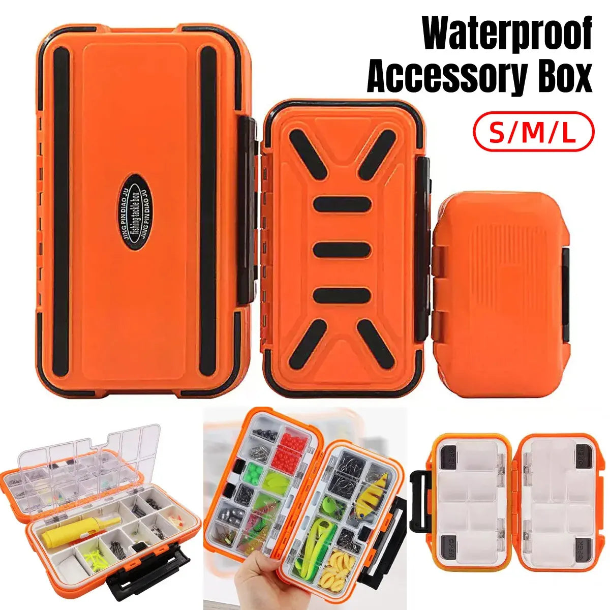 Fishing Tackle Box Gear Storage Case Hook Accessory Organizer Tool Box Portable - M