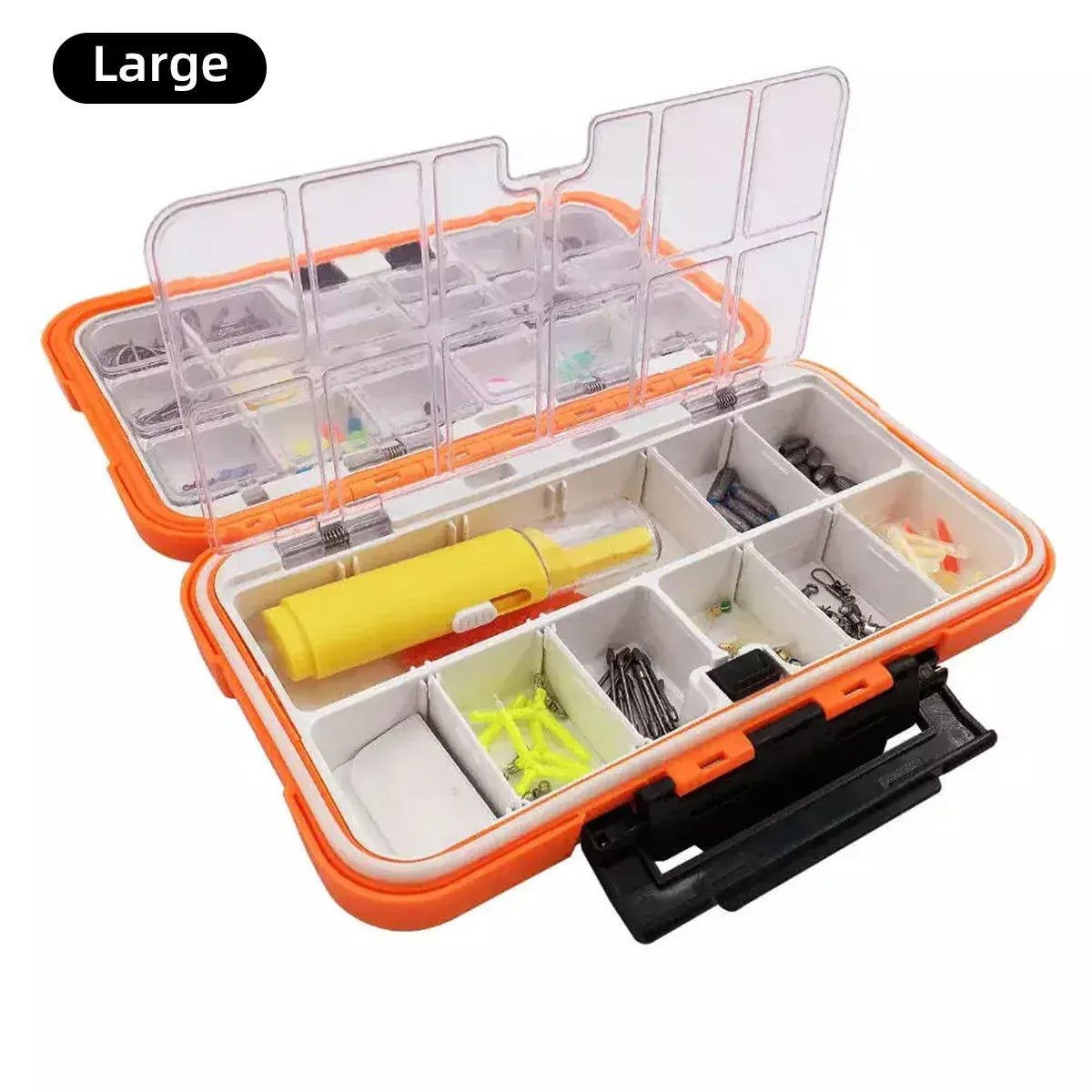 Fishing Tackle Box Gear Storage Case Hook Accessory Organizer Tool Box Portable - M