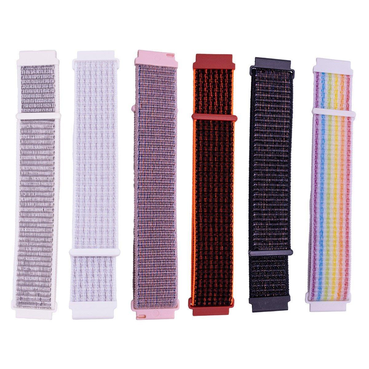 20mm Nylon Braided Sport Loop Velcro Watch Band Strap Compatible Replacement - Seashells