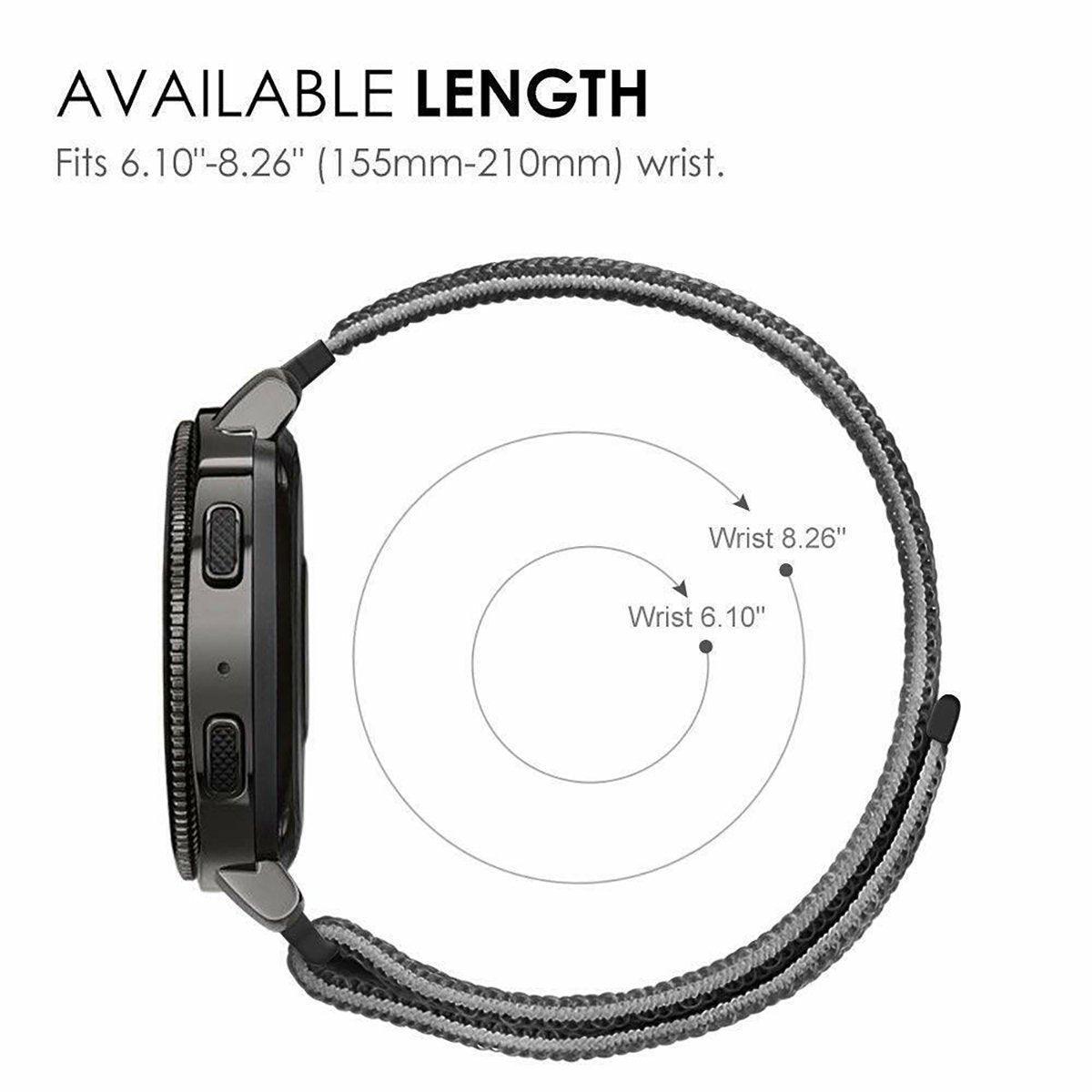 20mm Nylon Braided Sport Loop Velcro Watch Band Strap Compatible Replacement - Seashells