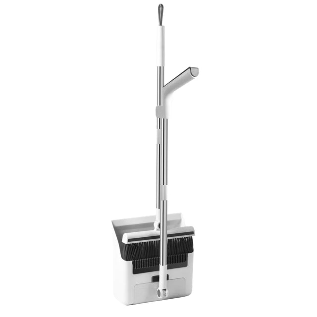 3 in1 Broom Set for Winnowing Brushing Handheld Cleaning Tool Home Kitchen Floor - White