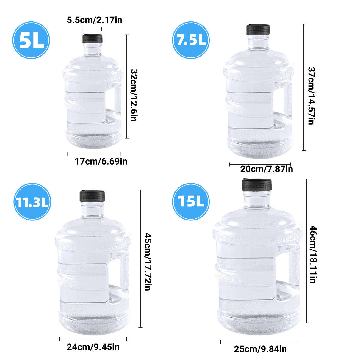 Water Storage Jugs Water Bucket Pure Water Barrel Portable Water Tank Water - 11.3L