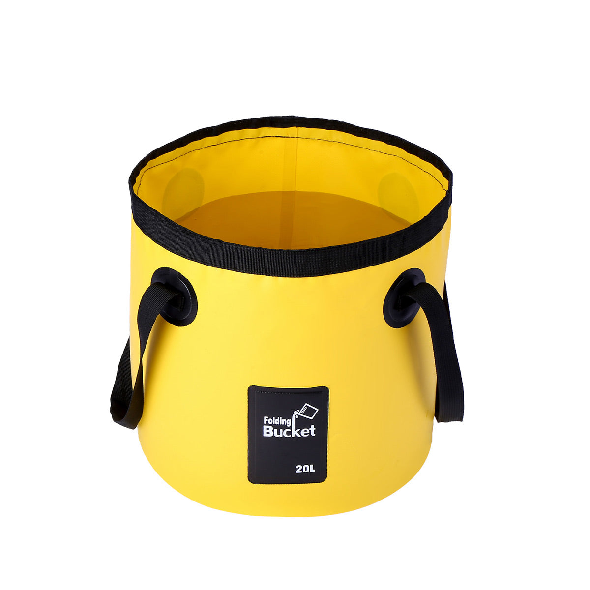 20L Portable Folding Bucket Water Container Camping Hiking Fishing Water Storage - Orange