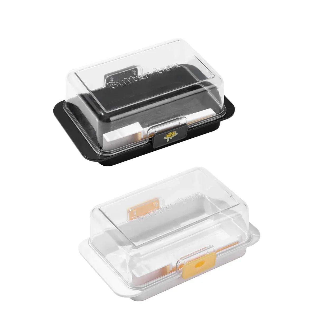 Butter Cheese Storage Box Kitchen Container w/Lid Plastic Fridge Organizer White