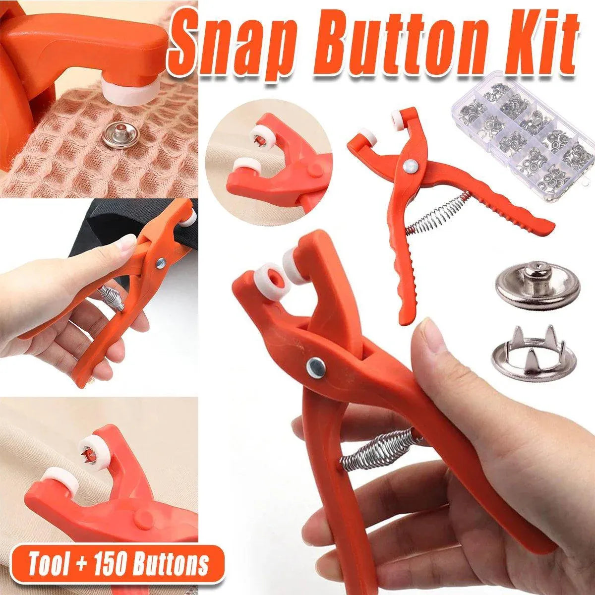 Snap Button Installation Tool Pliers Set Fastener Press Stud Kit Sewing Tool