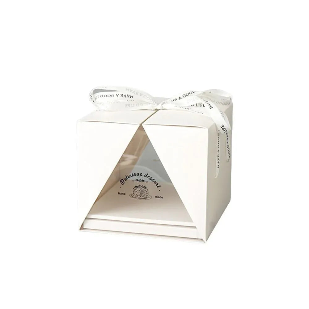 10x Clear Cake Box Set 4 6 8 Inch Durable Versatile Display Packaging Containers - 10pcs-4inch