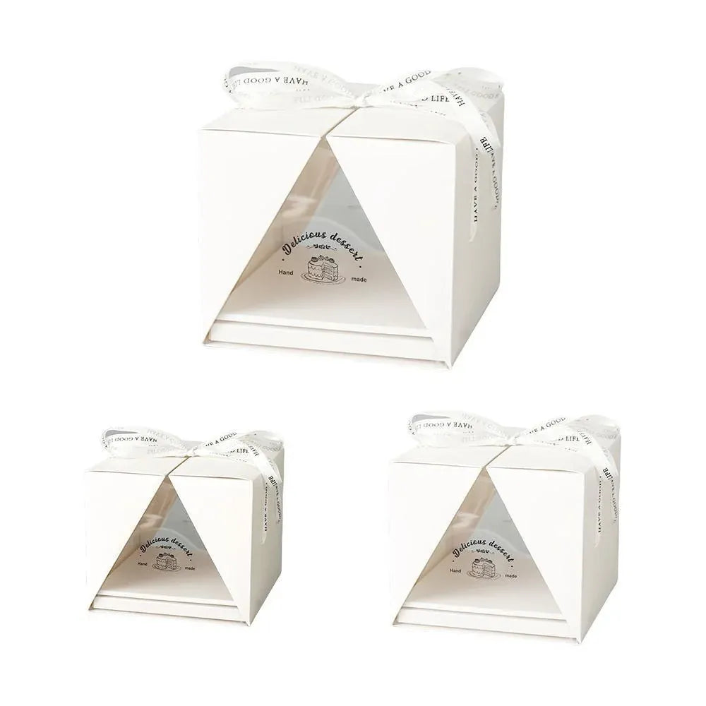 10x Clear Cake Box Set 4 6 8 Inch Durable Versatile Display Packaging Containers - 10pcs-4inch