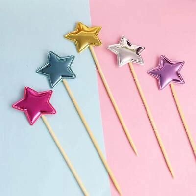 Happy Birthday Acrylic Cake Topper Cake Decoration Golden Silver Party - Colourful-Star
