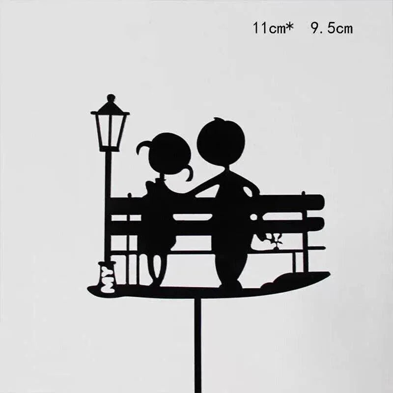 Happy Birthday Acrylic Cake Topper Cake Decoration Golden Silver Party - Silver-Star