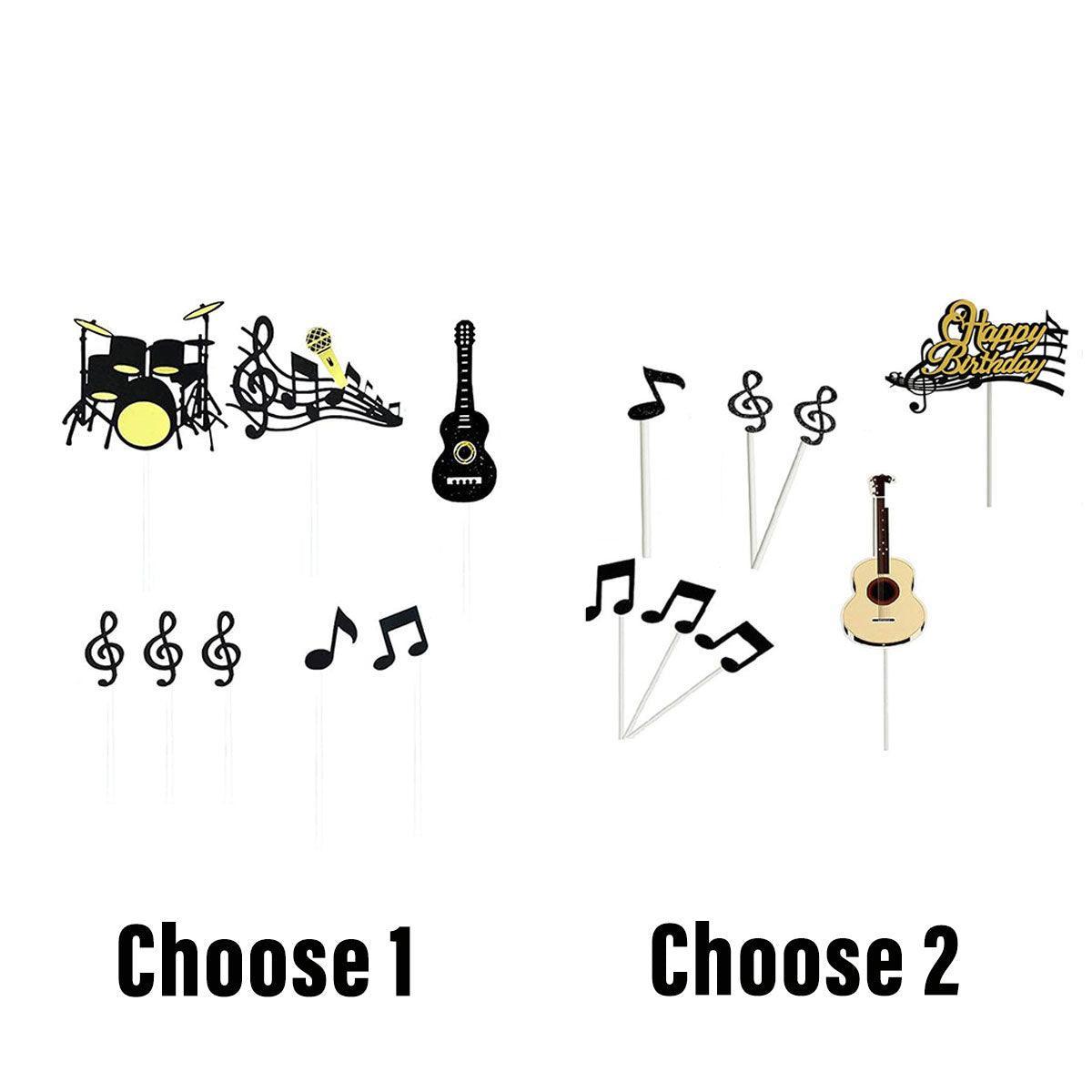 Music Notes Violin Cake Decoration Materials Birthday Cake Topper Inserts - 2