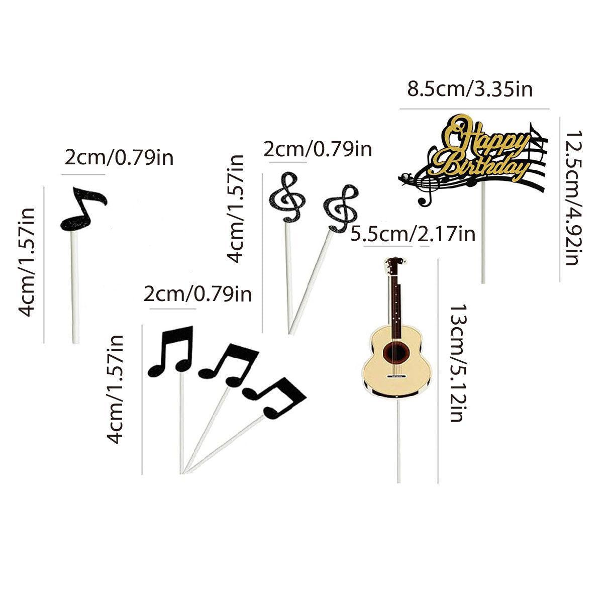 Music Notes Violin Cake Decoration Materials Birthday Cake Topper Inserts - 2