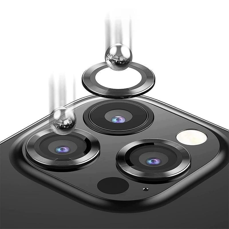 For iPhone 14/14 Plus Metal Camera Lens Glass Screen Protector - Purple