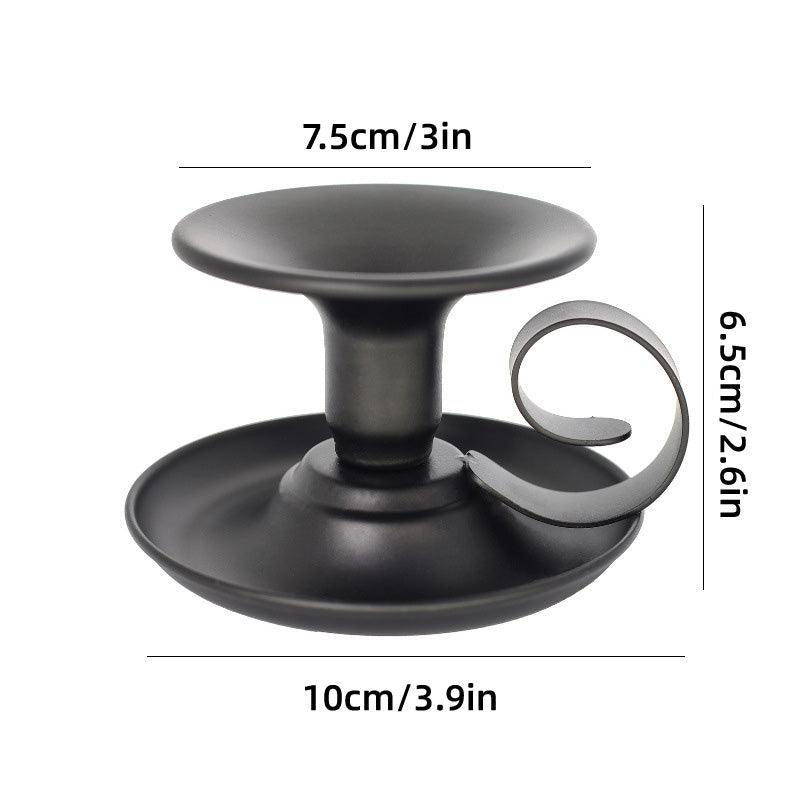 2pcs European Iron Candle Holders for Candlelight Dinner Decorative Lighting - Gold