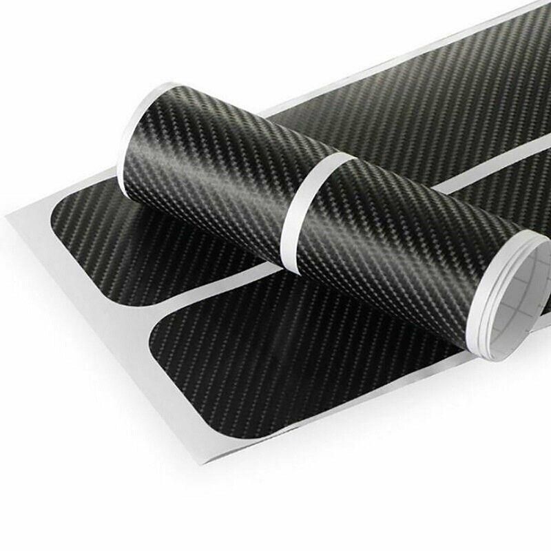 4Pcs Car Door Sill Scuff Protector Plate Sticker Carbon Fibre Cover Anti-Kick Au