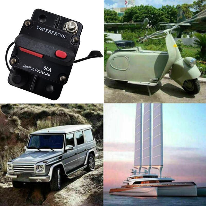 Waterproof Car Circuit Breaker Fuse Reset 30-300A AMP 12V-48V DC Car Boat IP67 - 60A